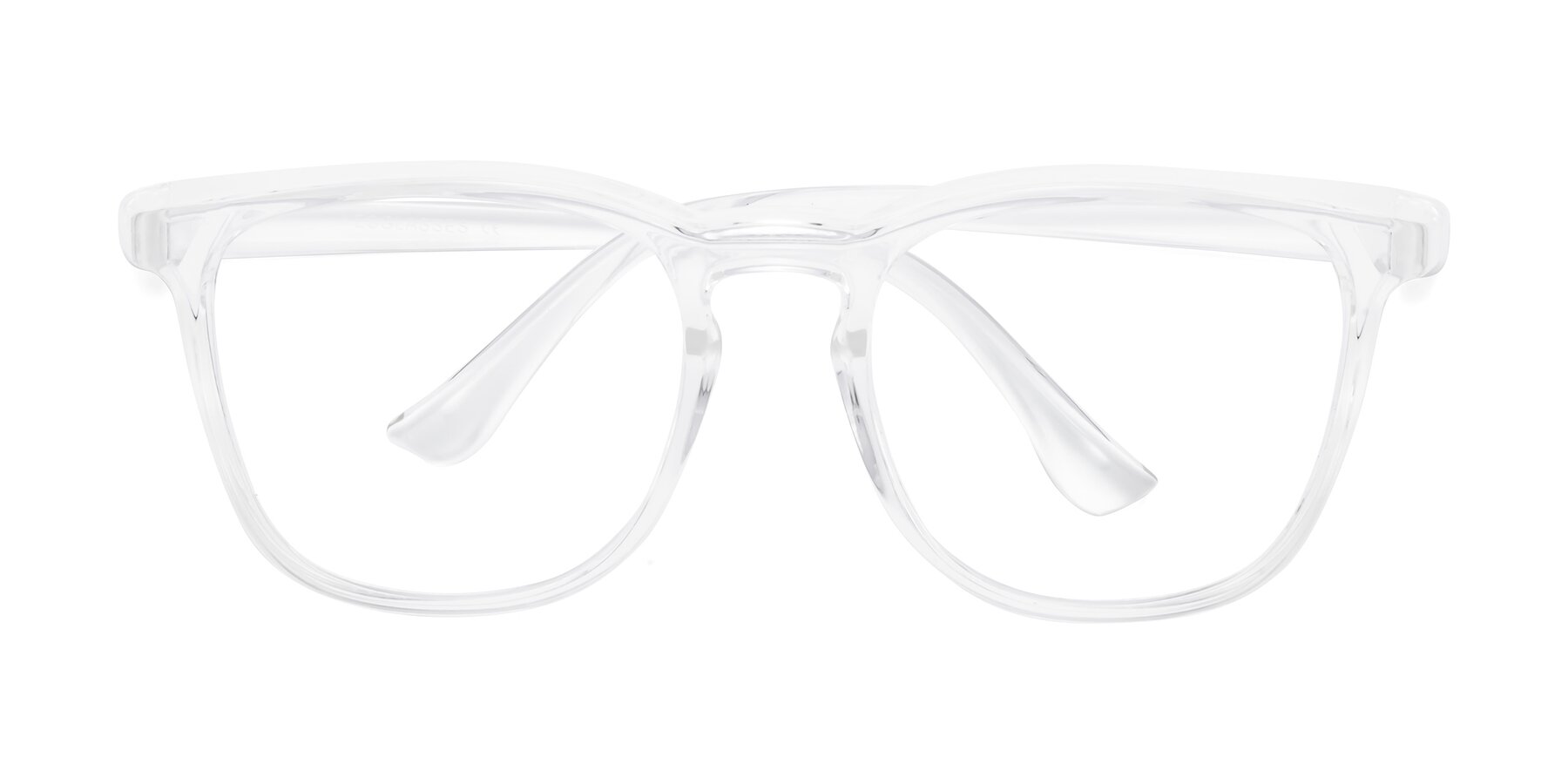 Folded Front of TR5062 in Clear with Clear Eyeglass Lenses