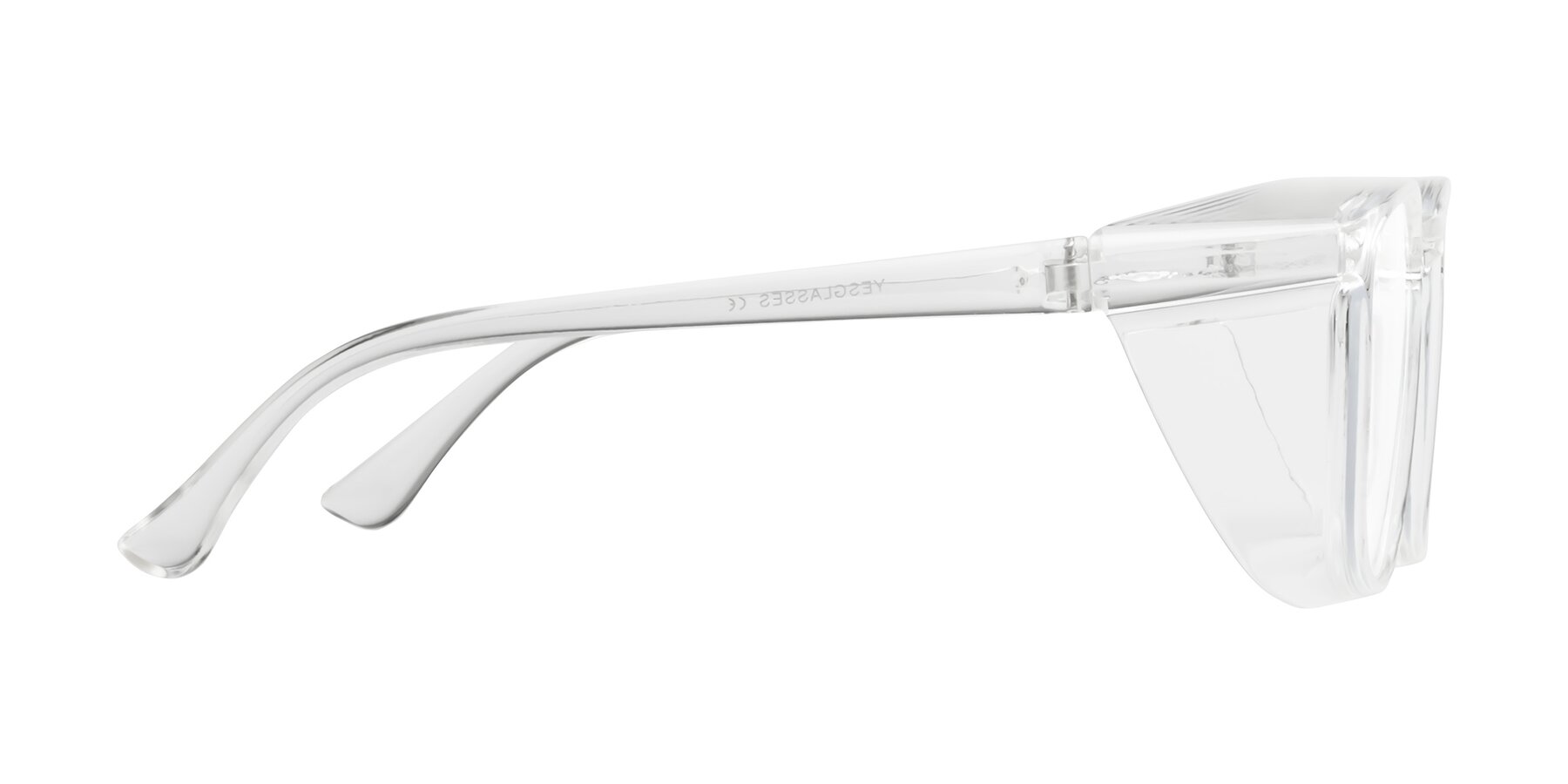 Side of TR5062 in Clear with Clear Eyeglass Lenses