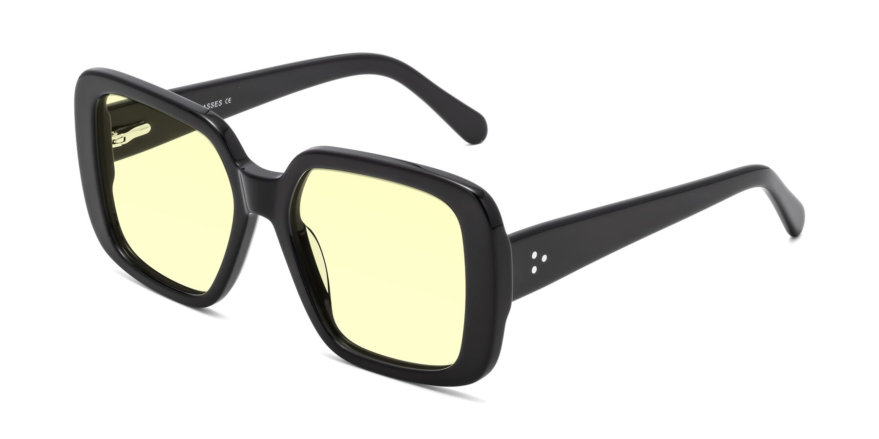 Angle of Quotus in Black with Light Yellow Tinted Lenses