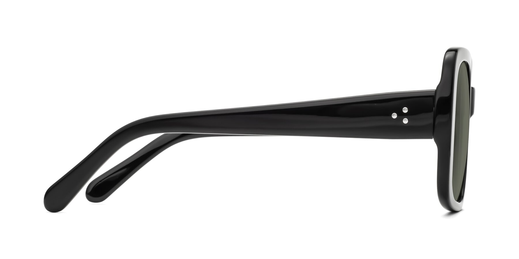 Side of Quotus in Black with Gray Polarized Lenses