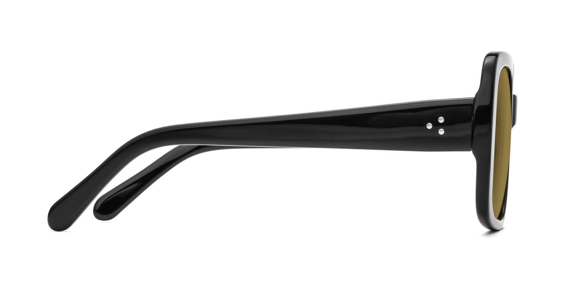 Side of Quotus in Black with Brown Polarized Lenses