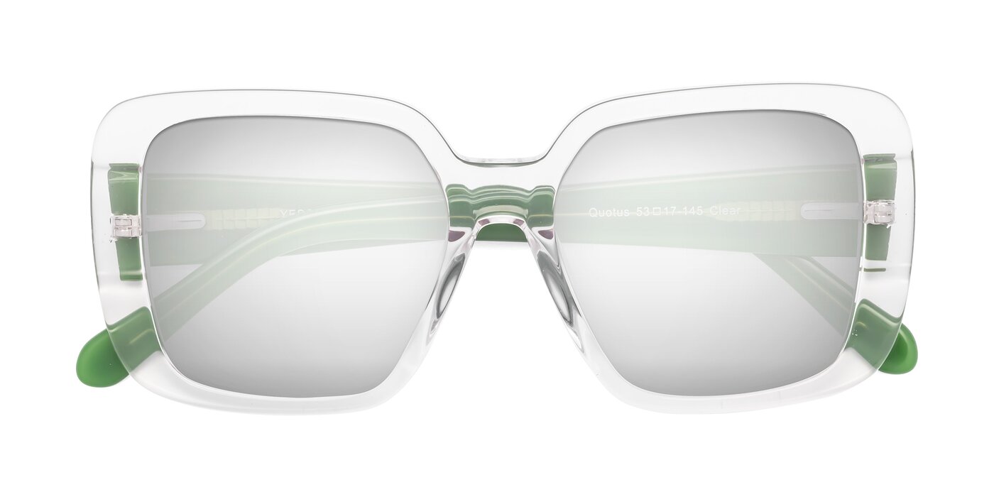 Quotus - Clear Flash Mirrored Sunglasses