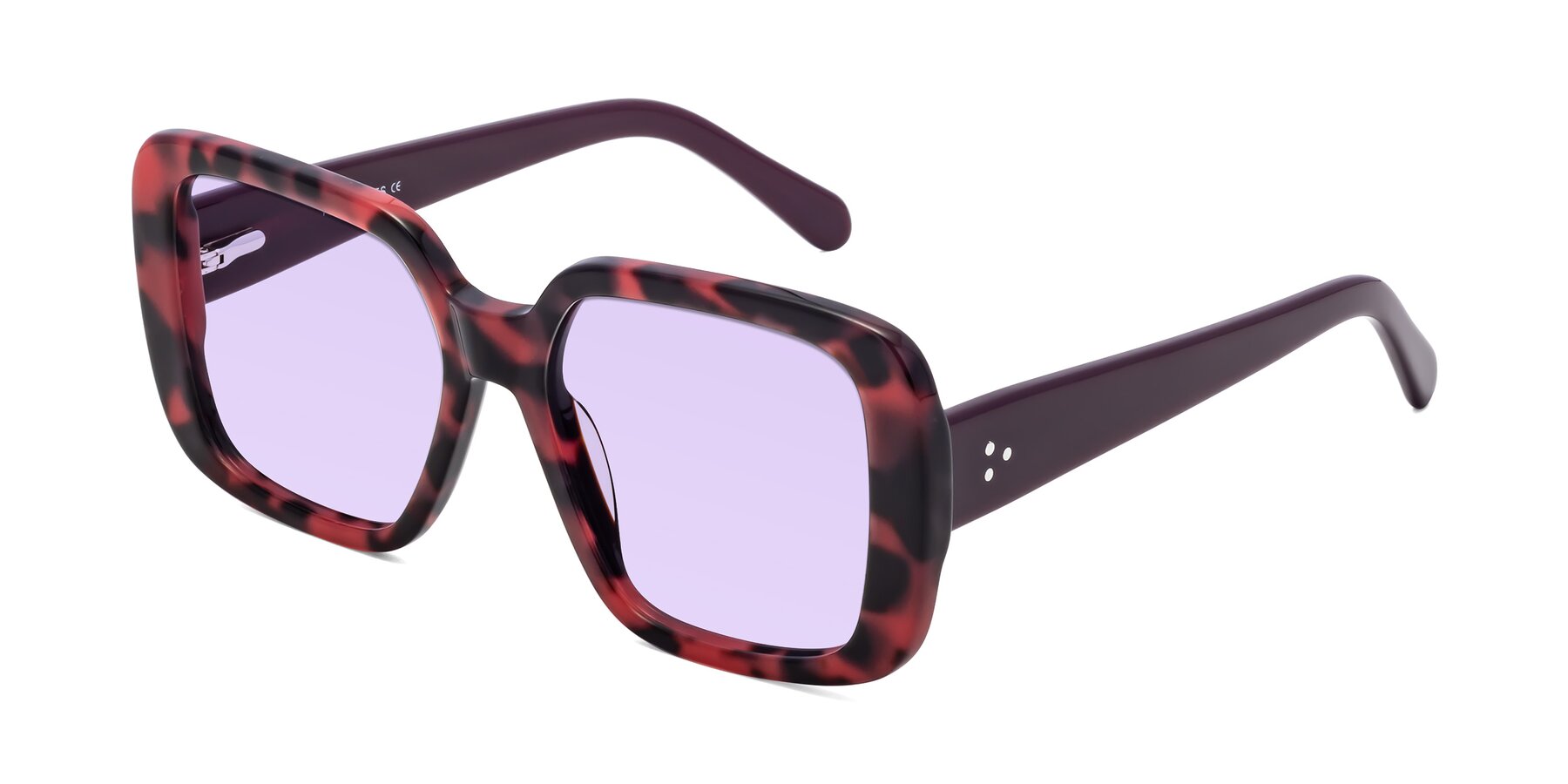 Angle of Quotus in Tortoise with Light Purple Tinted Lenses