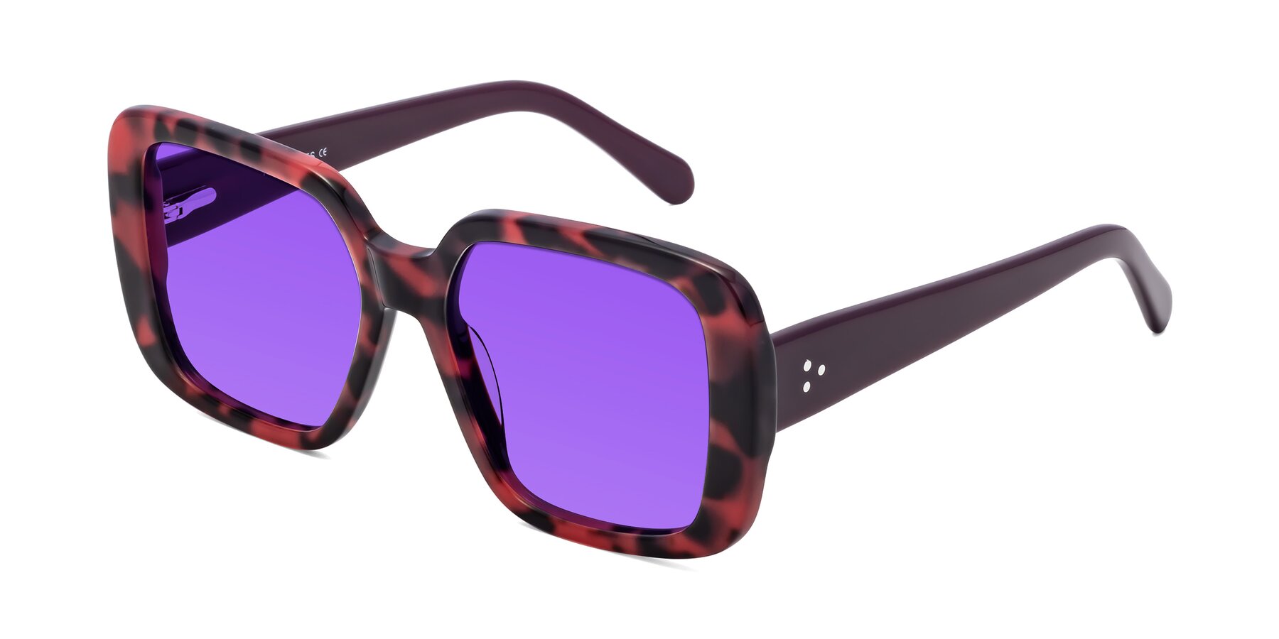 Angle of Quotus in Tortoise with Purple Tinted Lenses