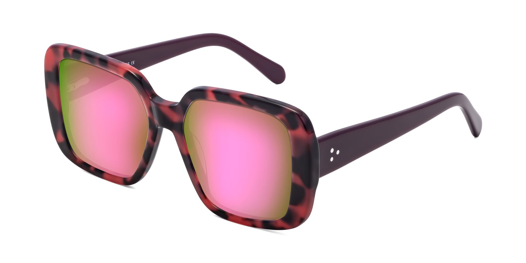 Angle of Quotus in Tortoise with Pink Mirrored Lenses
