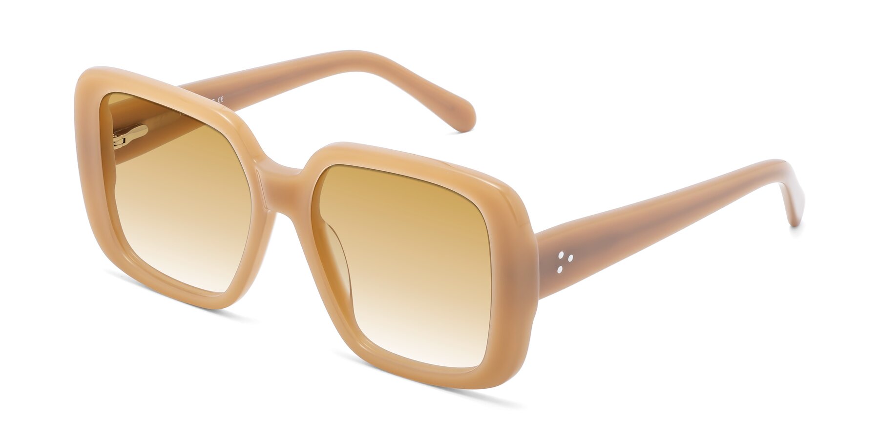 Angle of Quotus in Caramel with Champagne Gradient Lenses