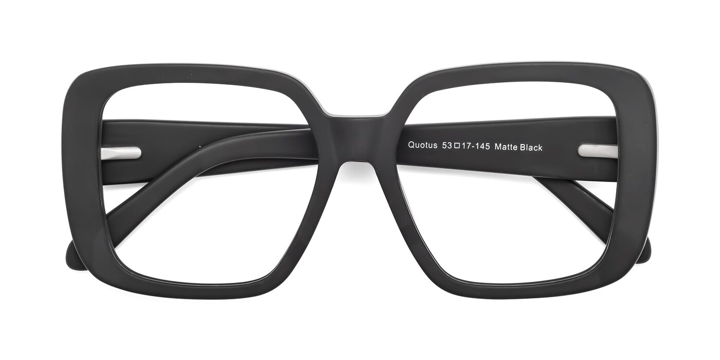 Quotus - Matte Black Eyeglasses