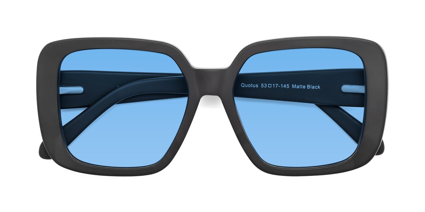 Quotus - Matte Black Tinted Sunglasses