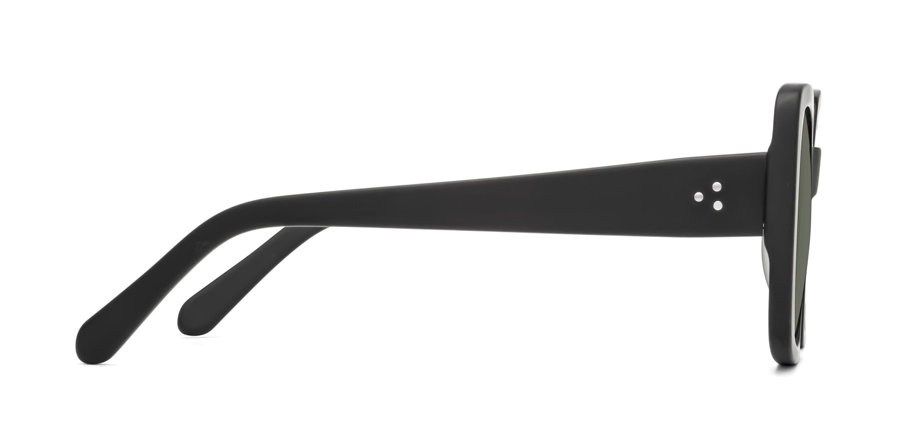 Side of Quotus in Matte Black with Gray Polarized Lenses