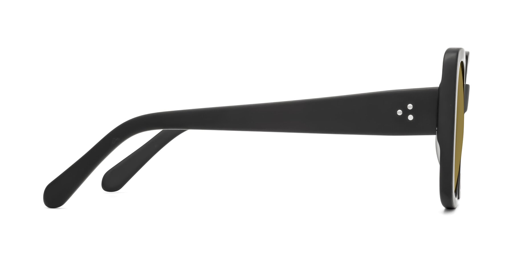 Side of Quotus in Matte Black with Brown Polarized Lenses