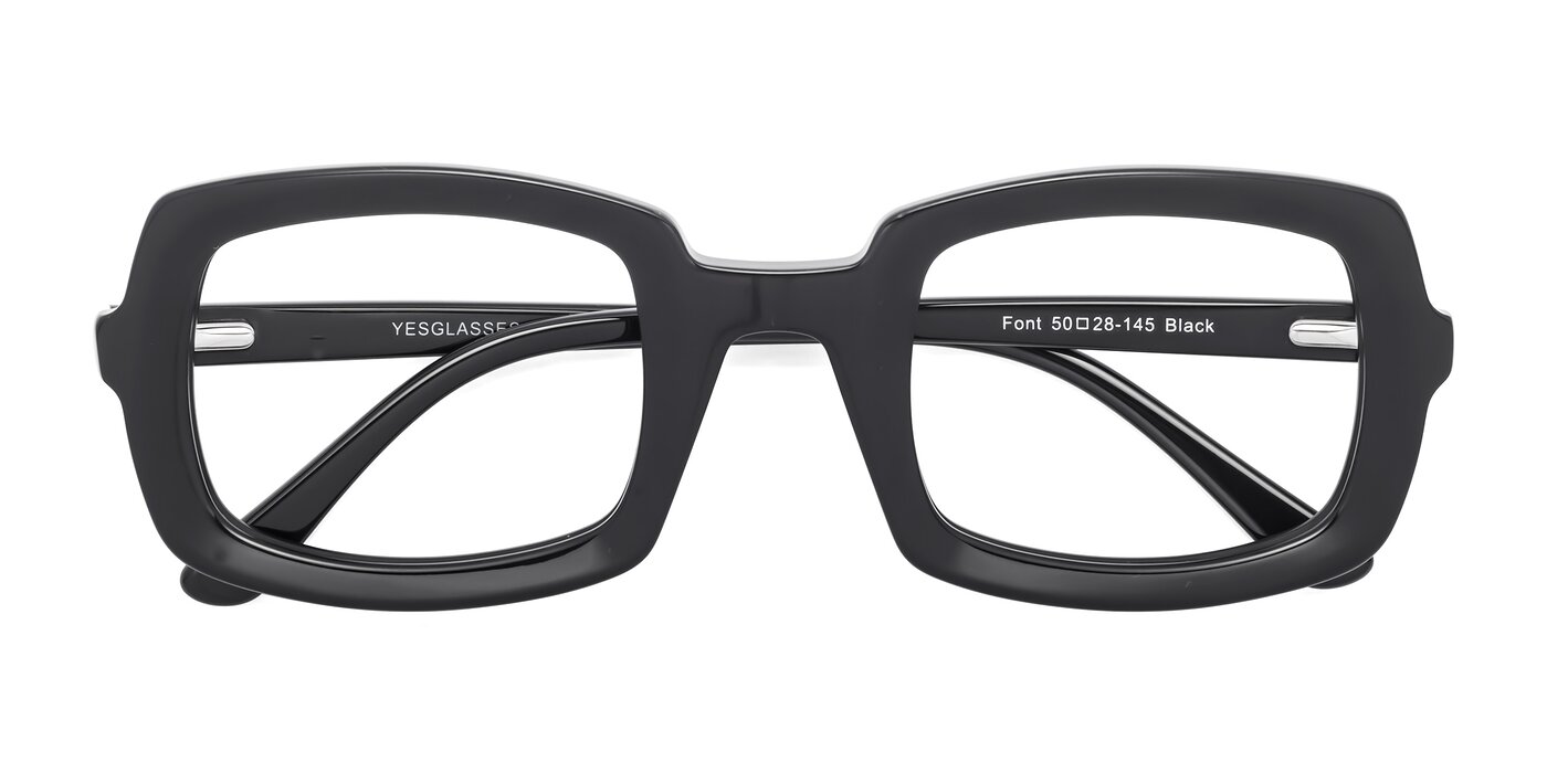 Font - Black Eyeglasses