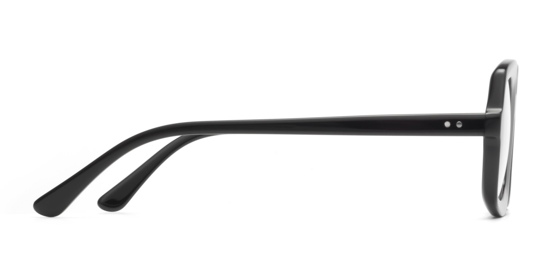 Side of Font in Black with Clear Reading Eyeglass Lenses