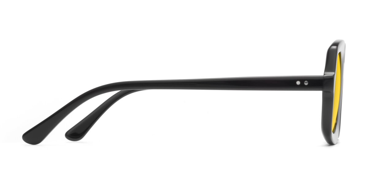 SQUARE SUNGLASSES 641806 IN DARK YELLOW ACETATE