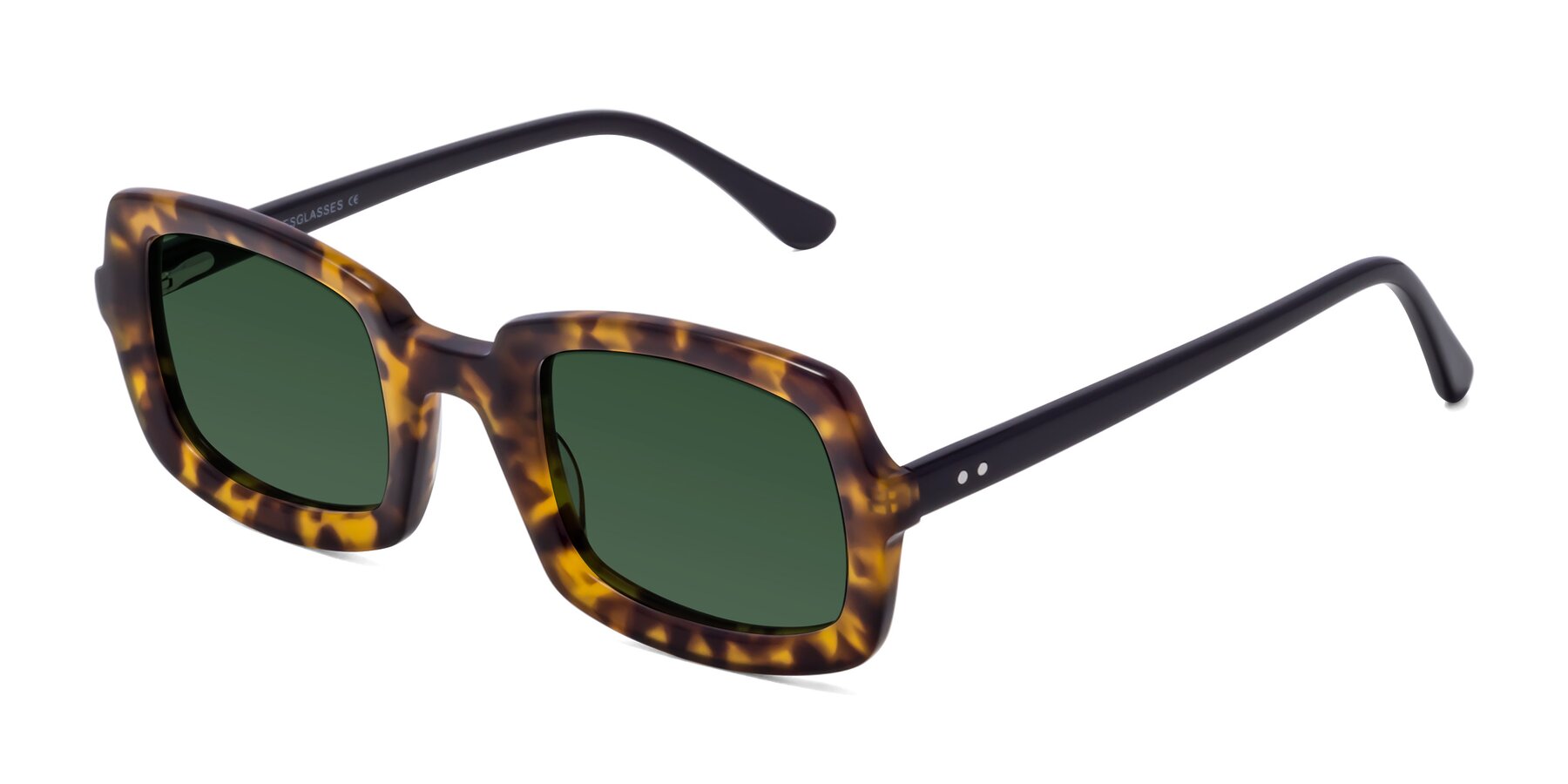 Angle of Font in Tortoise with Green Tinted Lenses