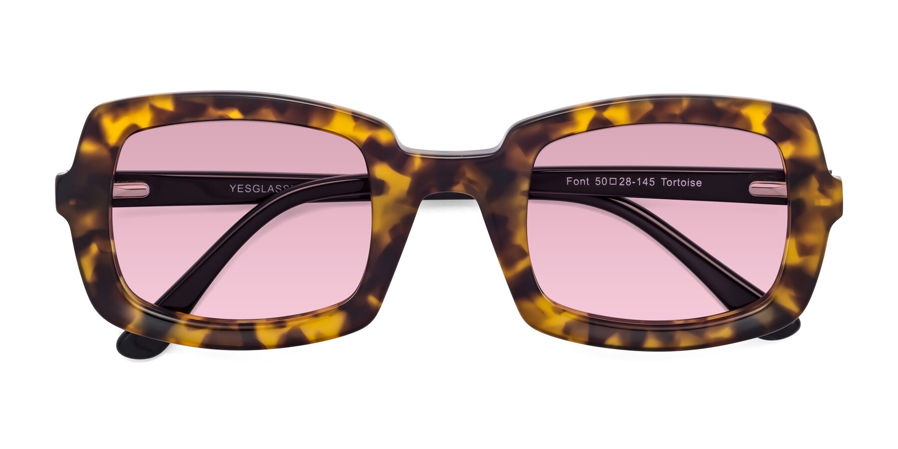 Folded Front of Font in Tortoise with Light Wine Tinted Lenses