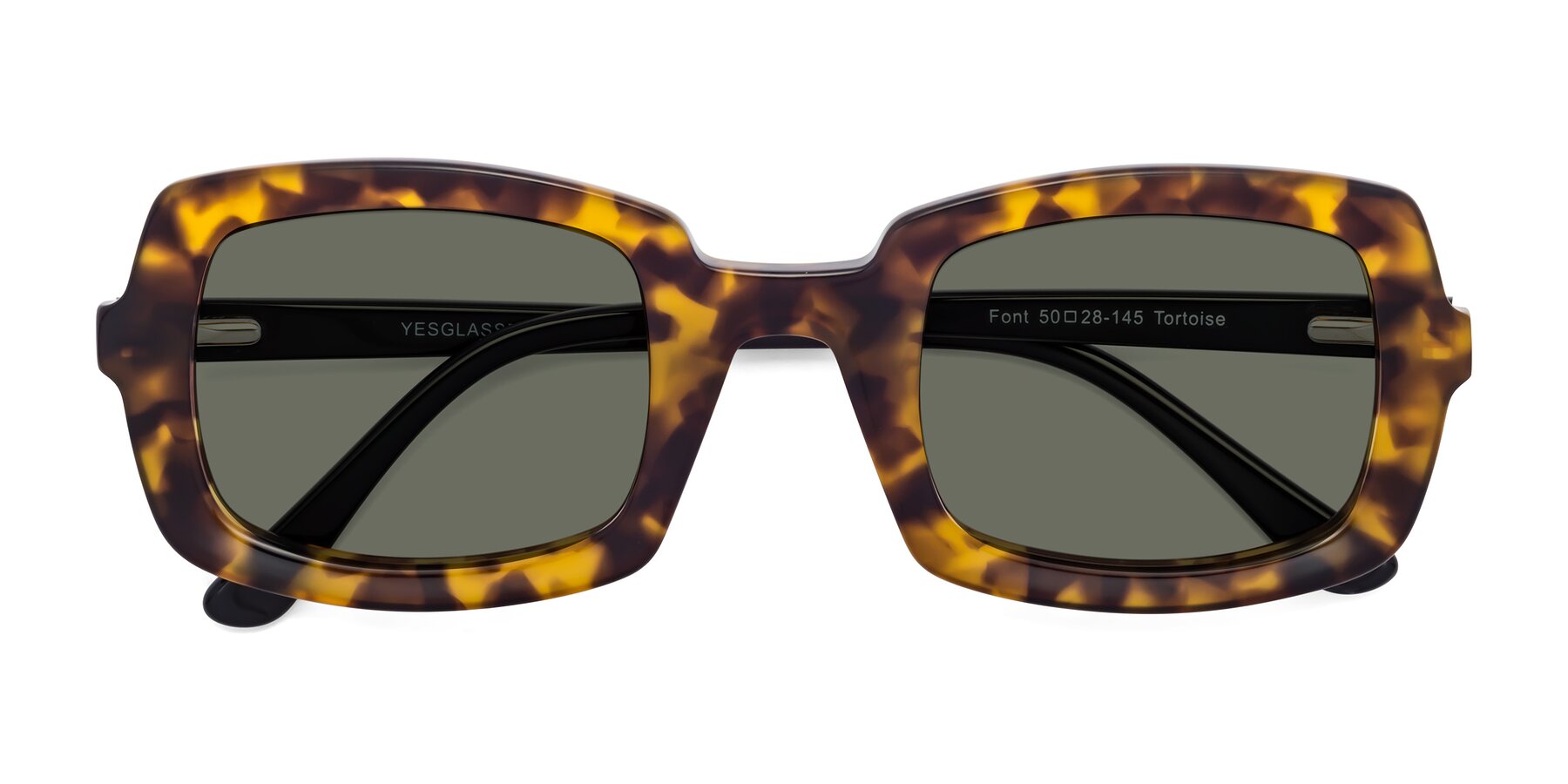 Folded Front of Font in Tortoise with Gray Polarized Lenses