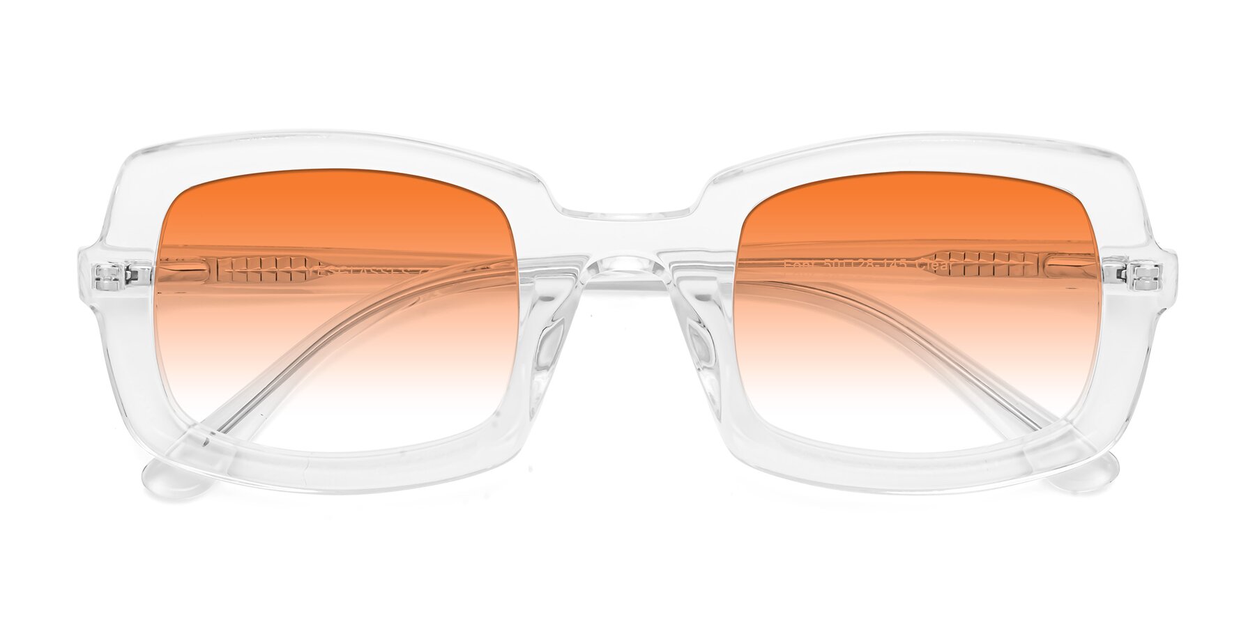 Folded Front of Font in Clear with Orange Gradient Lenses