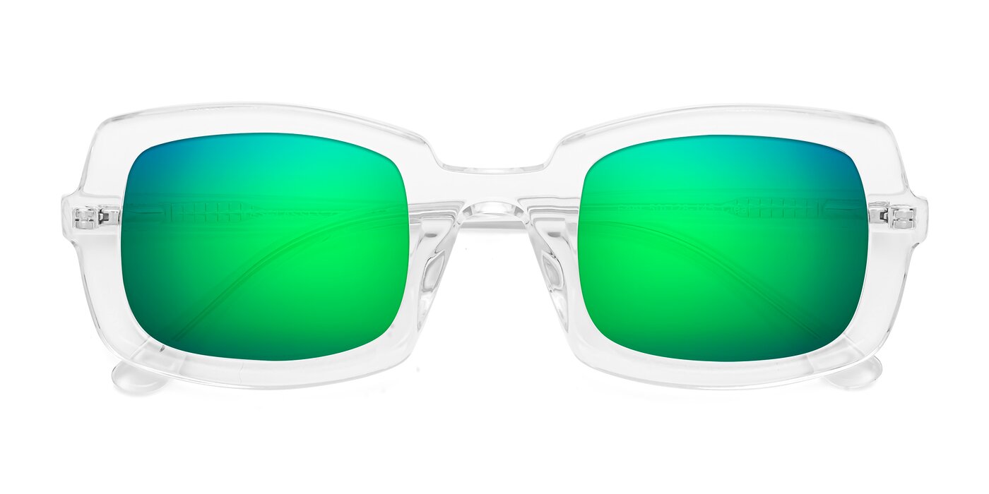 Font - Clear Flash Mirrored Sunglasses