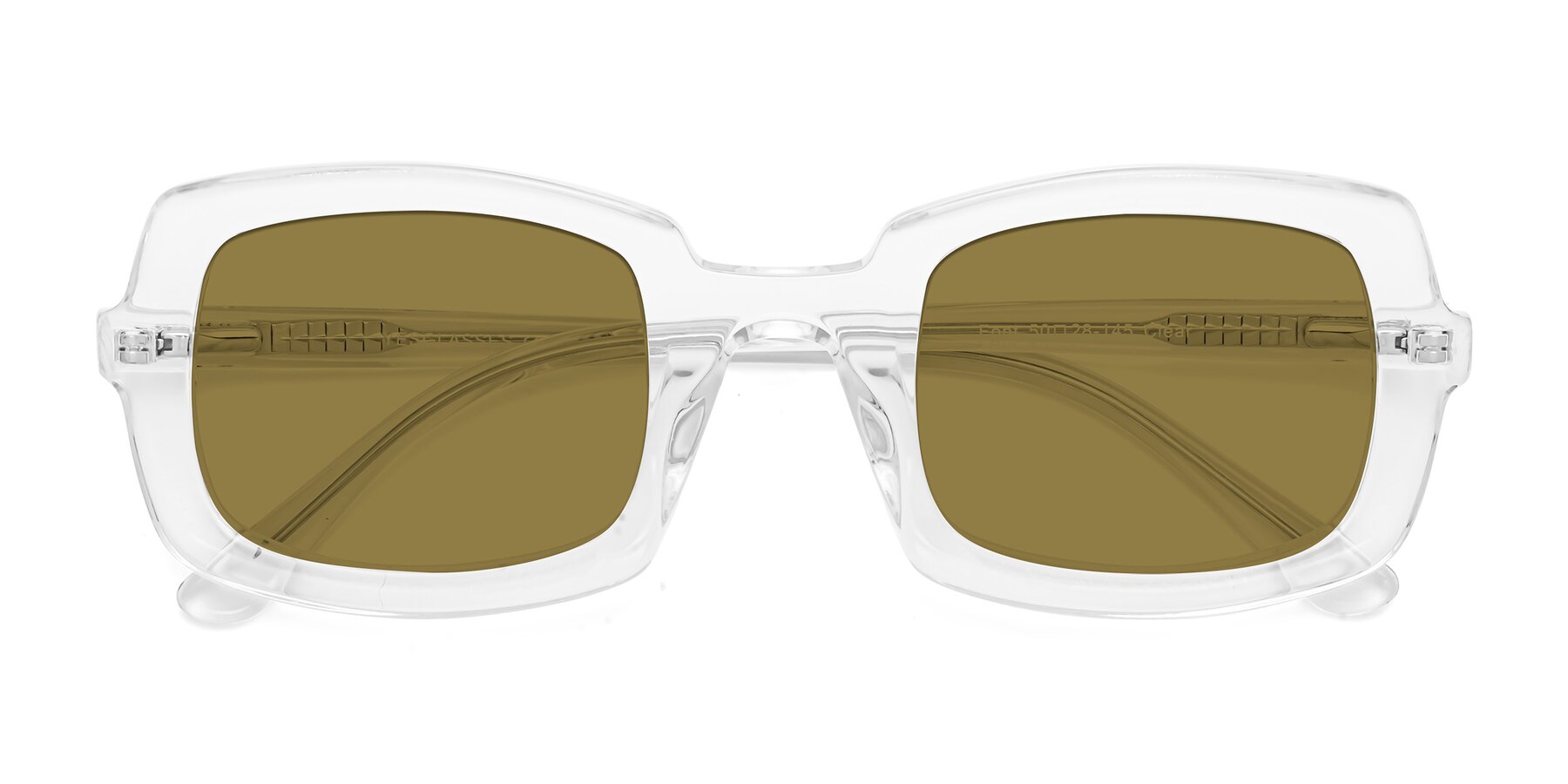 Folded Front of Font in Clear with Brown Polarized Lenses