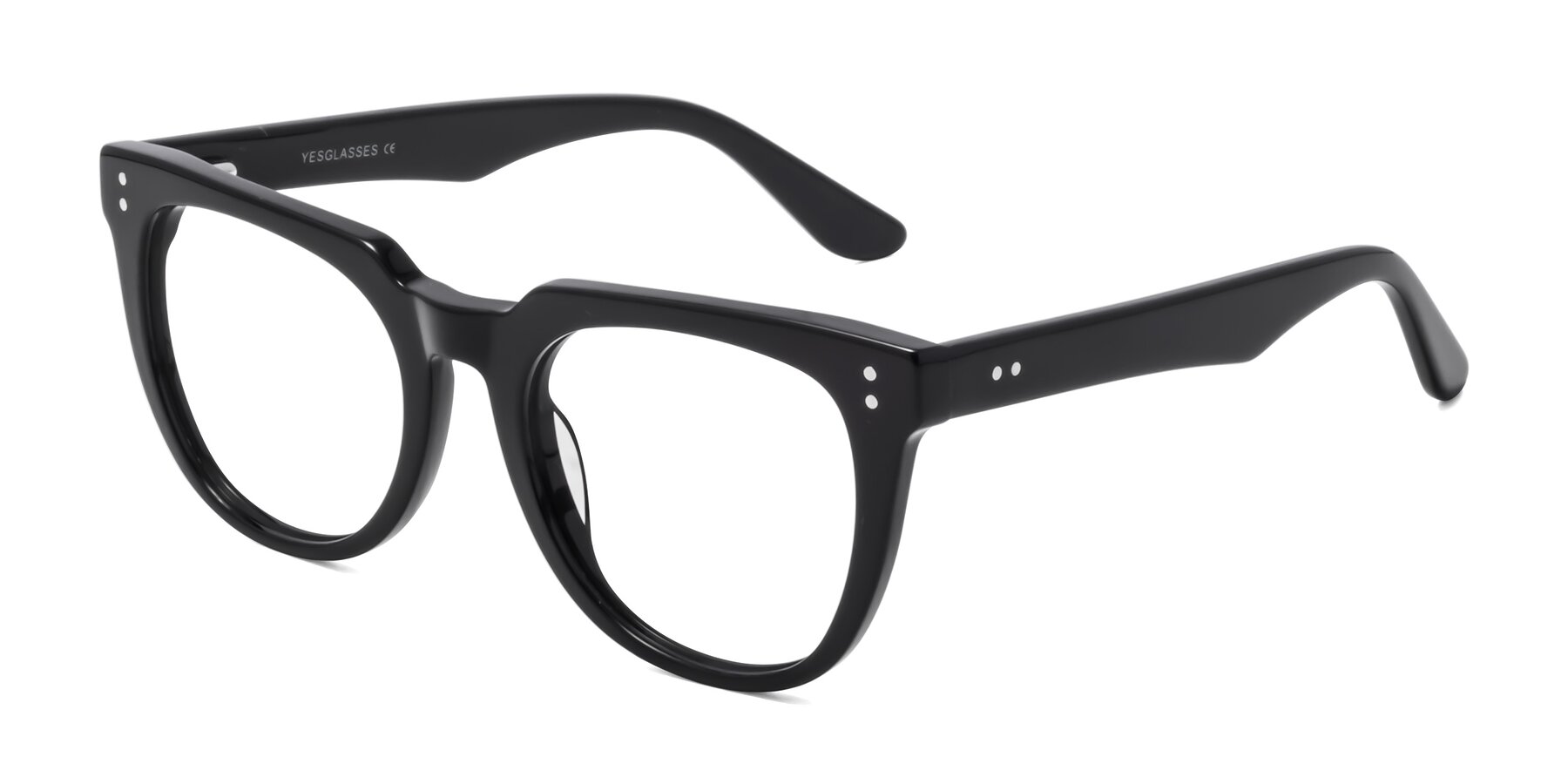 Angle of Graceful in Black with Clear Blue Light Blocking Lenses