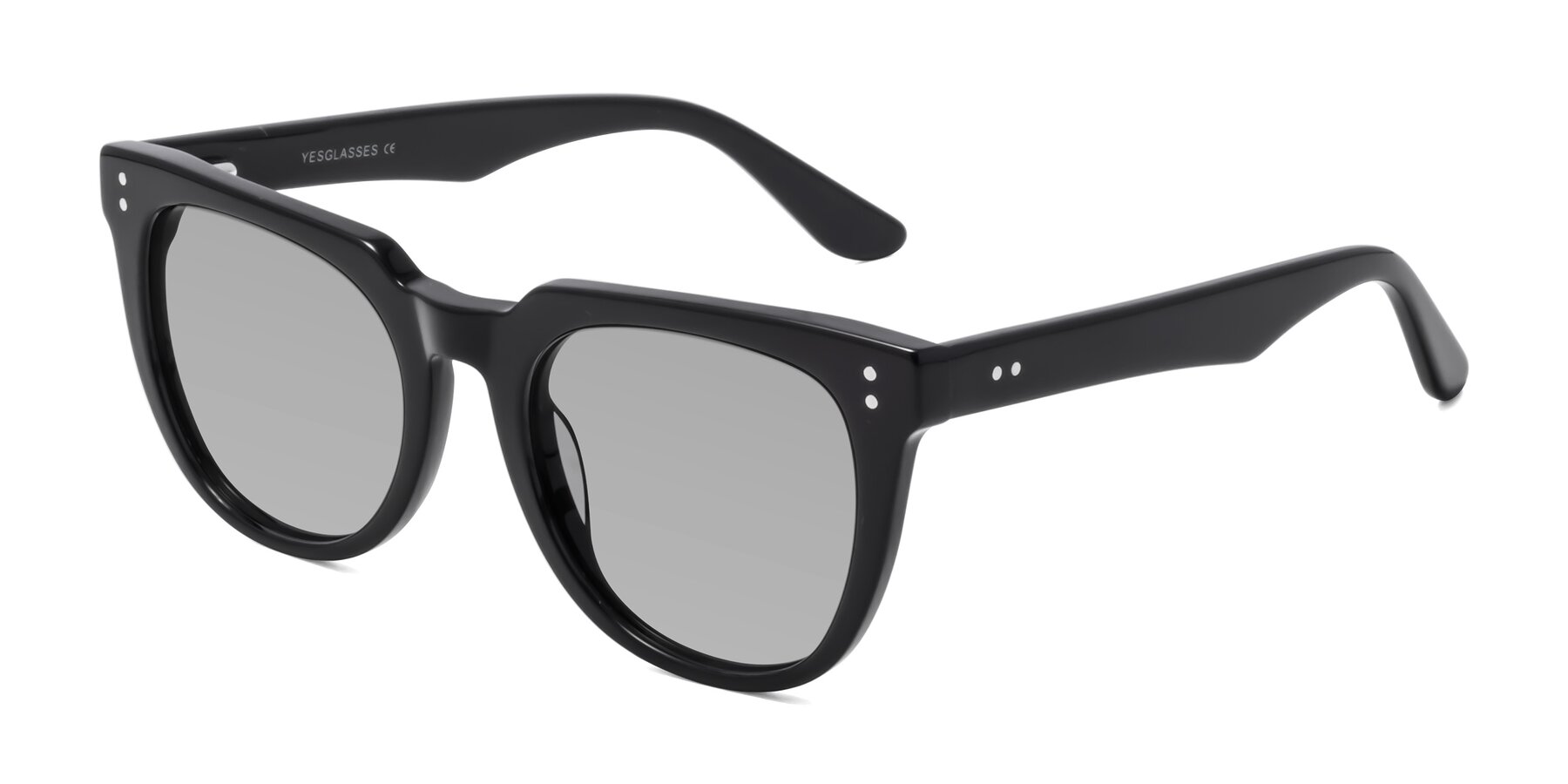 Angle of Graceful in Black with Light Gray Tinted Lenses