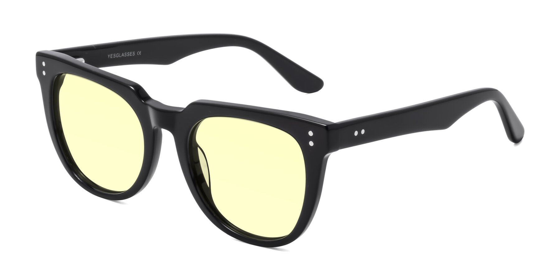 Angle of Graceful in Black with Light Yellow Tinted Lenses
