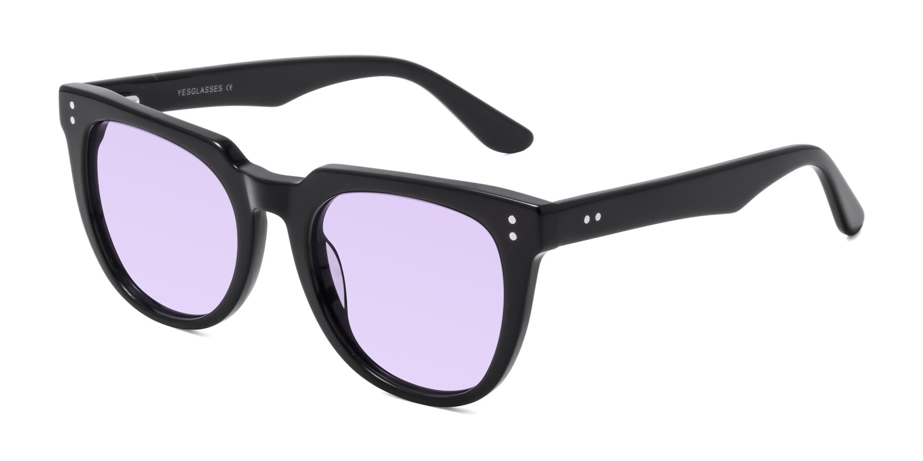 Angle of Graceful in Black with Light Purple Tinted Lenses