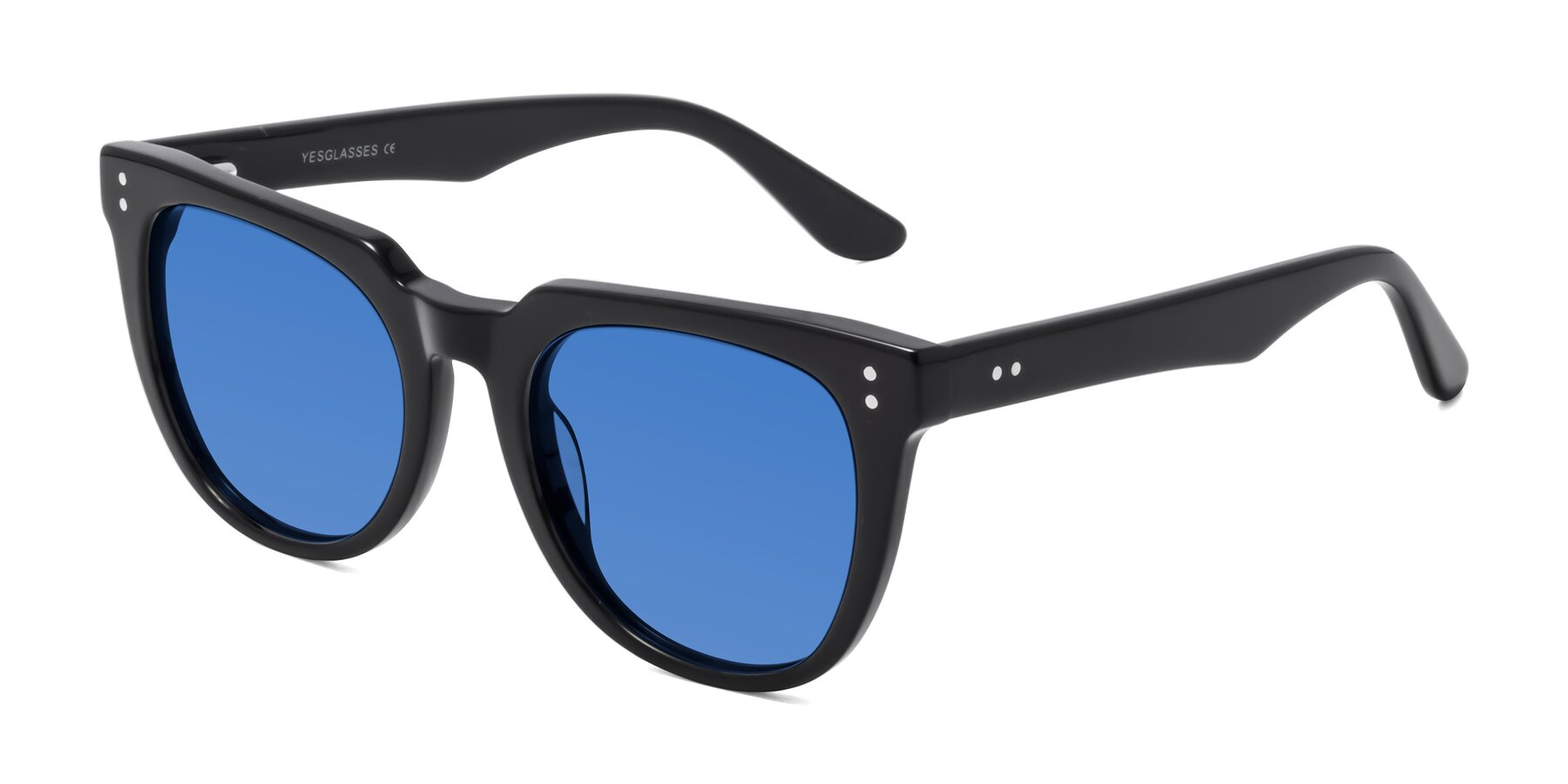 Angle of Graceful in Black with Blue Tinted Lenses