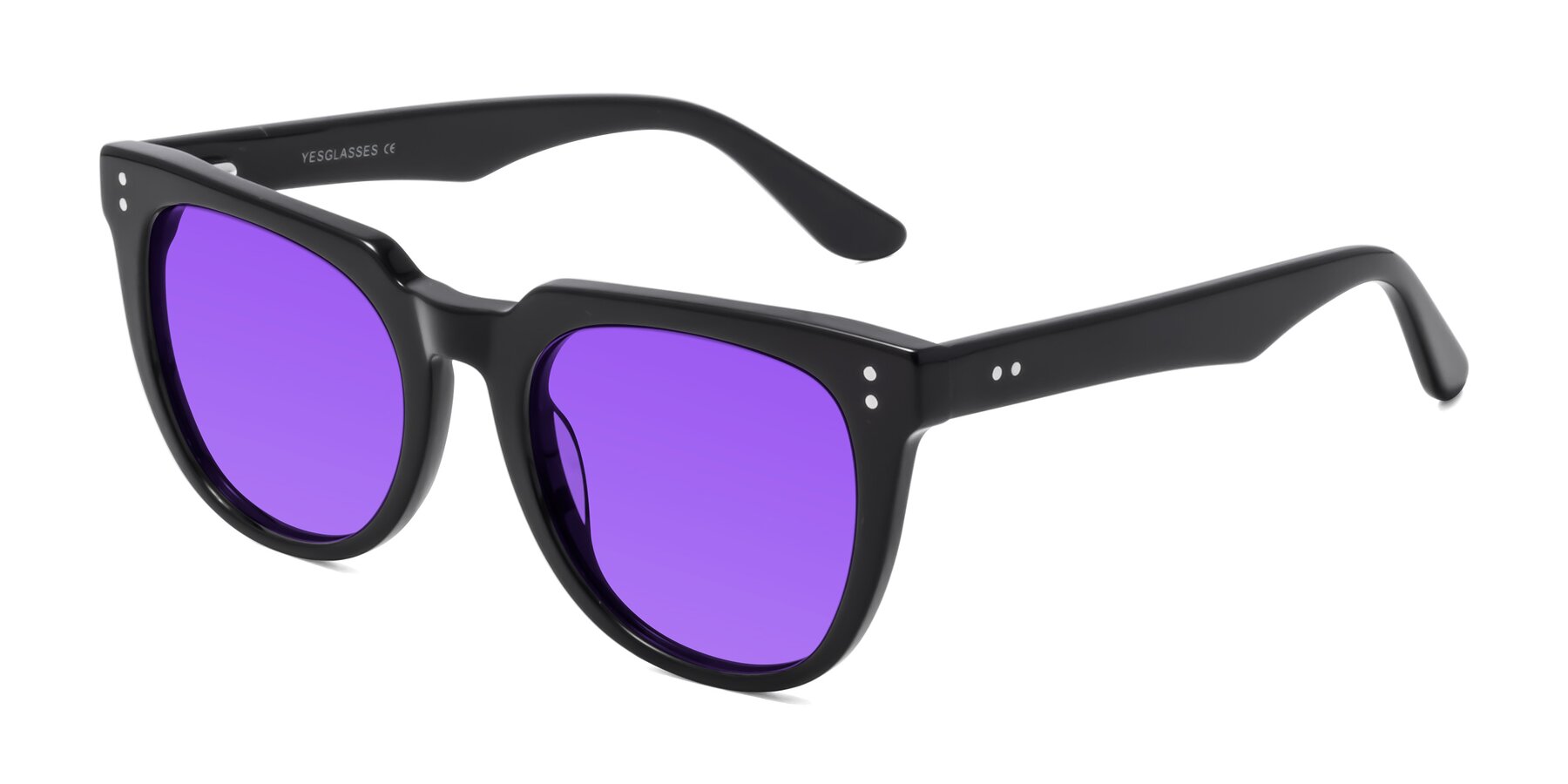 Angle of Graceful in Black with Purple Tinted Lenses