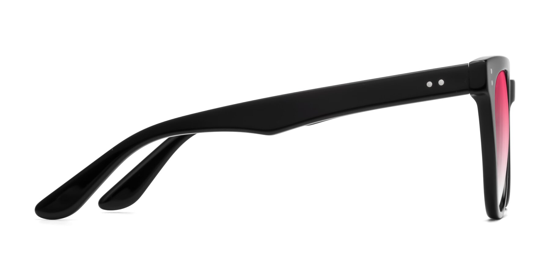 Side of Graceful in Black with Pink Gradient Lenses