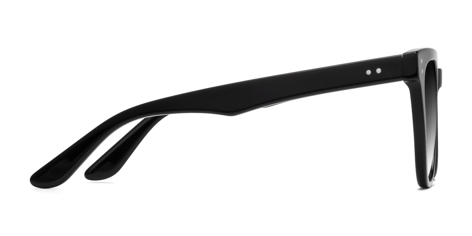 Side of Graceful in Black with Gray Gradient Lenses