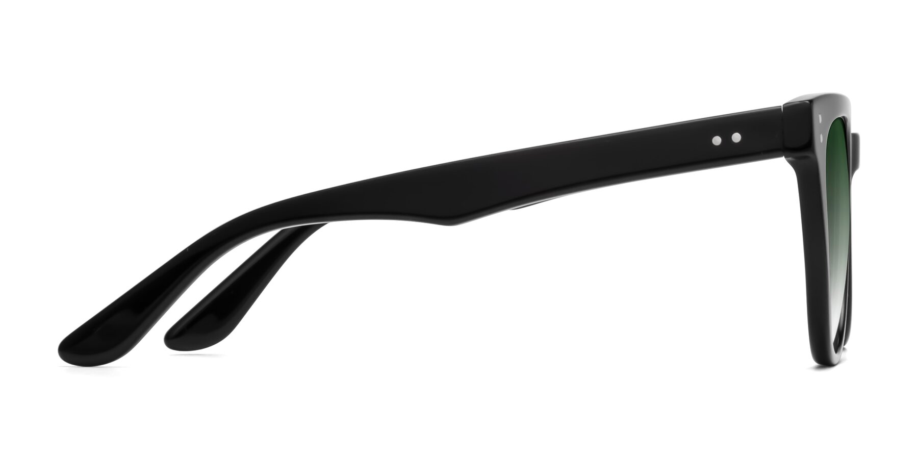 Side of Graceful in Black with Green Gradient Lenses