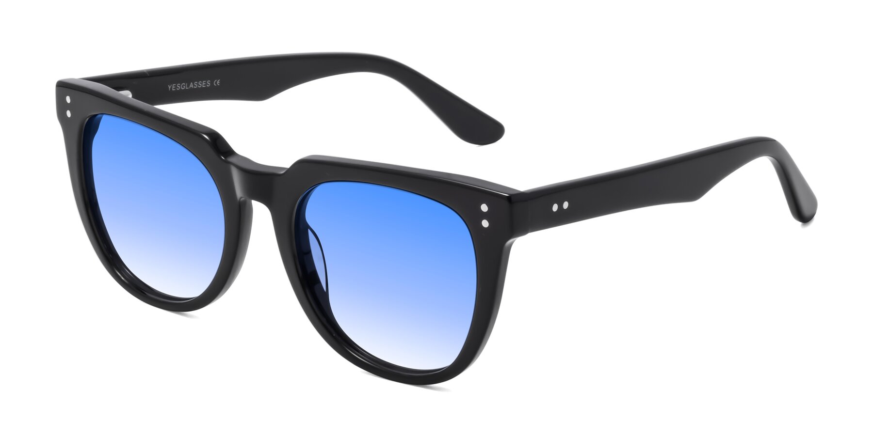 Angle of Graceful in Black with Blue Gradient Lenses