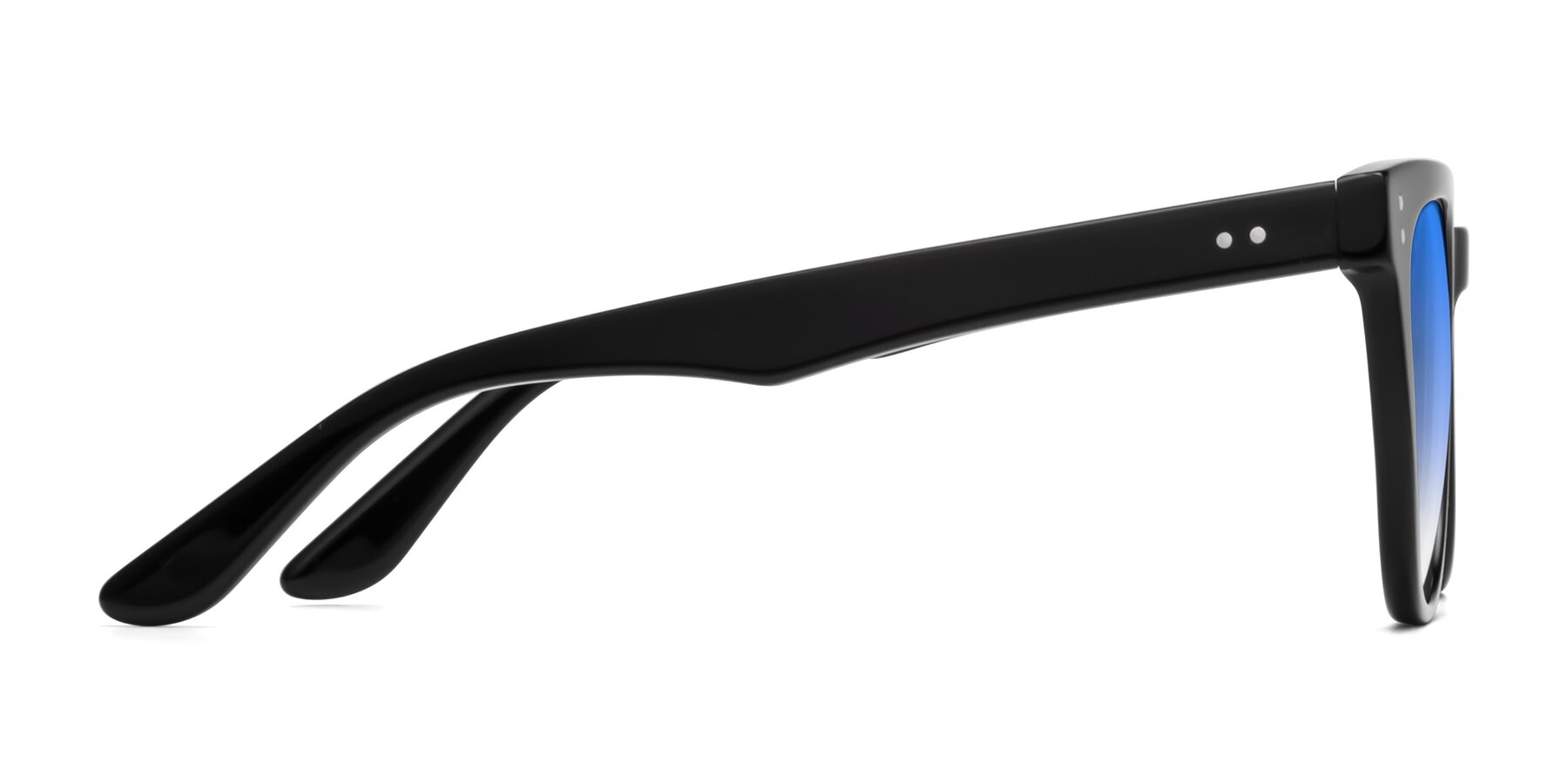Side of Graceful in Black with Blue Gradient Lenses