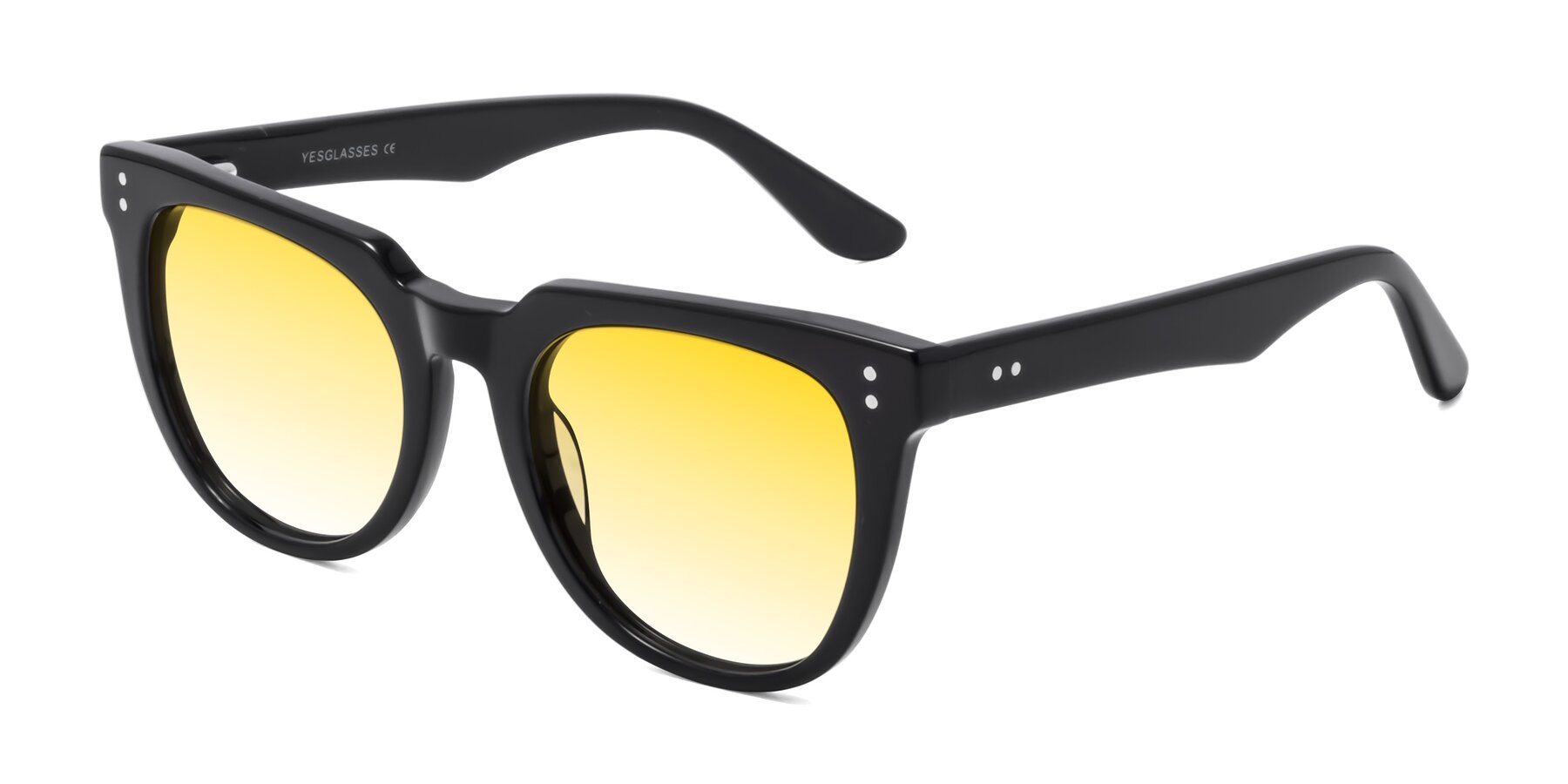 Angle of Graceful in Black with Yellow Gradient Lenses