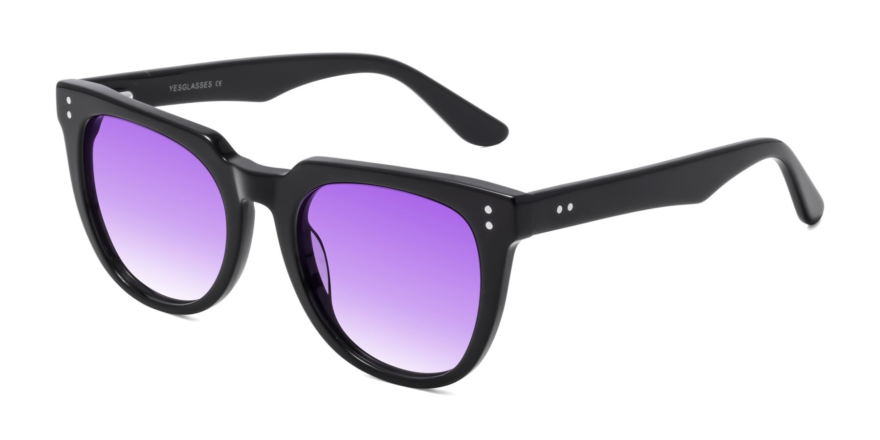 Angle of Graceful in Black with Purple Gradient Lenses