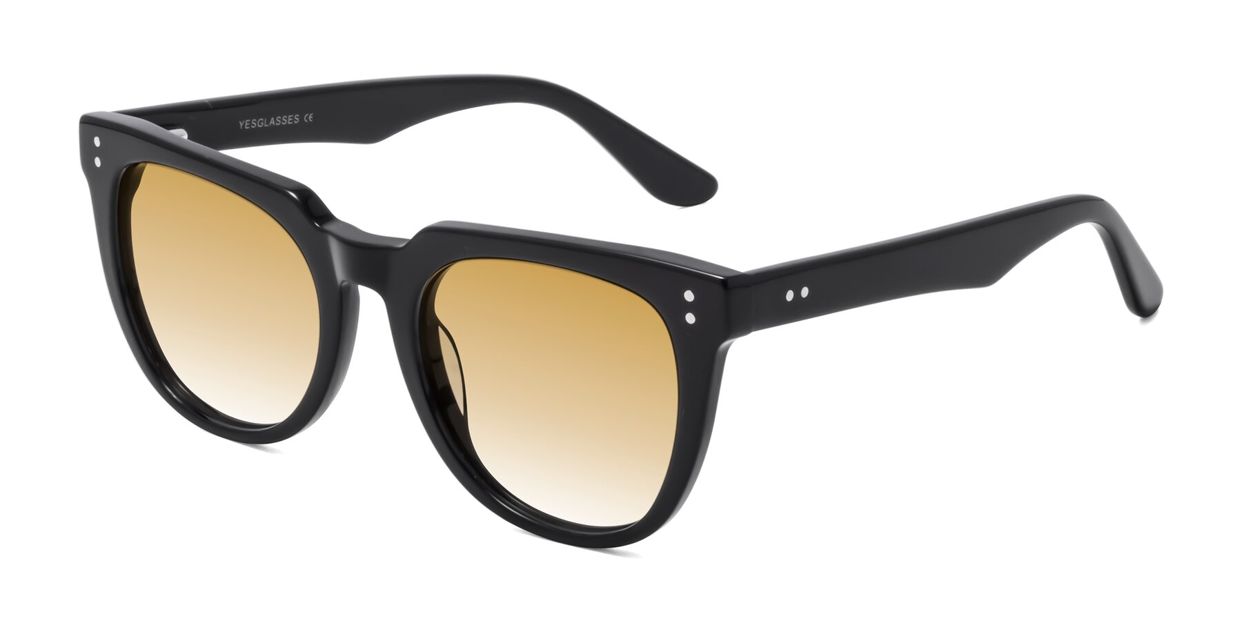 Angle of Graceful in Black with Champagne Gradient Lenses
