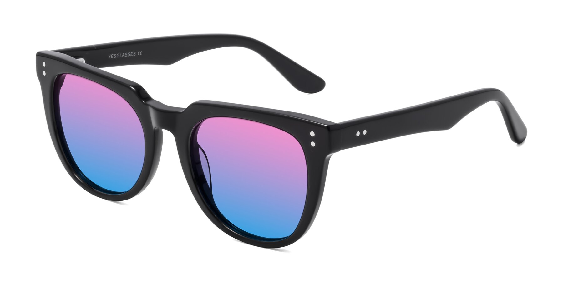 Angle of Graceful in Black with Pink / Blue Gradient Lenses