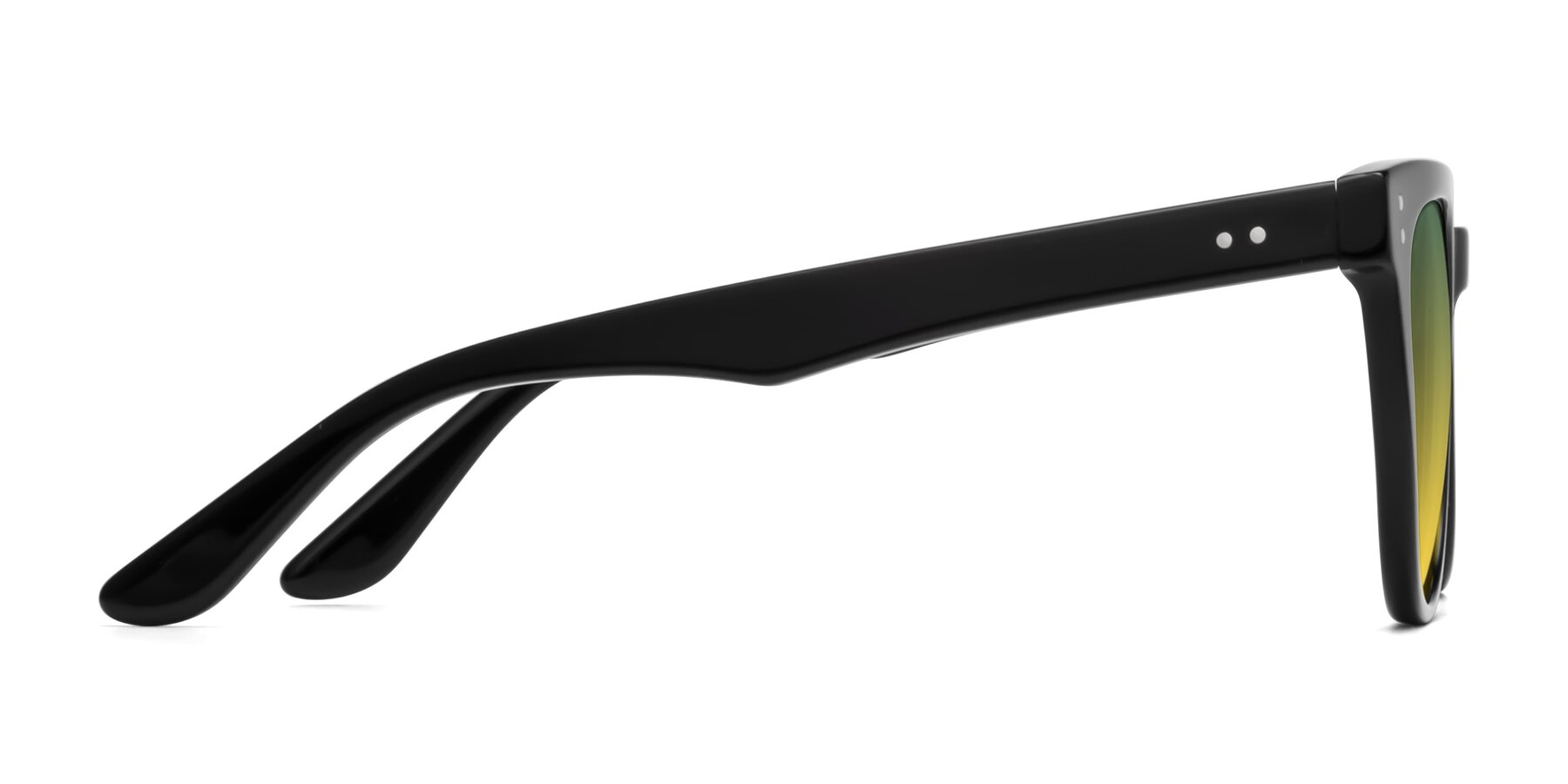 Side of Graceful in Black with Green / Yellow Gradient Lenses