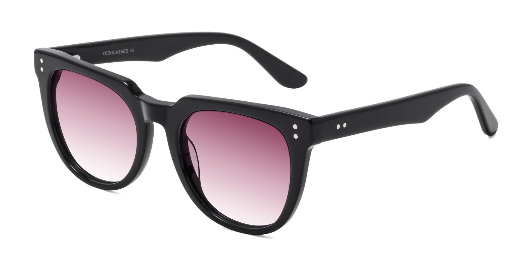 Angle of Graceful in Black with Wine Gradient Lenses