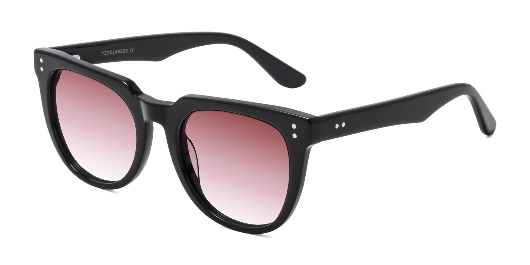 Angle of Graceful in Black with Garnet Gradient Lenses