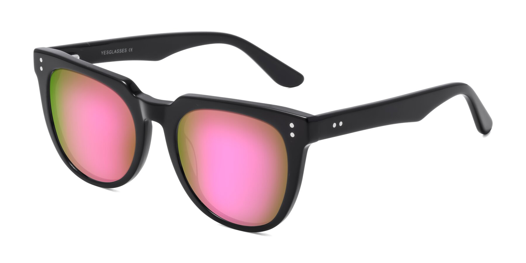 Angle of Graceful in Black with Pink Mirrored Lenses
