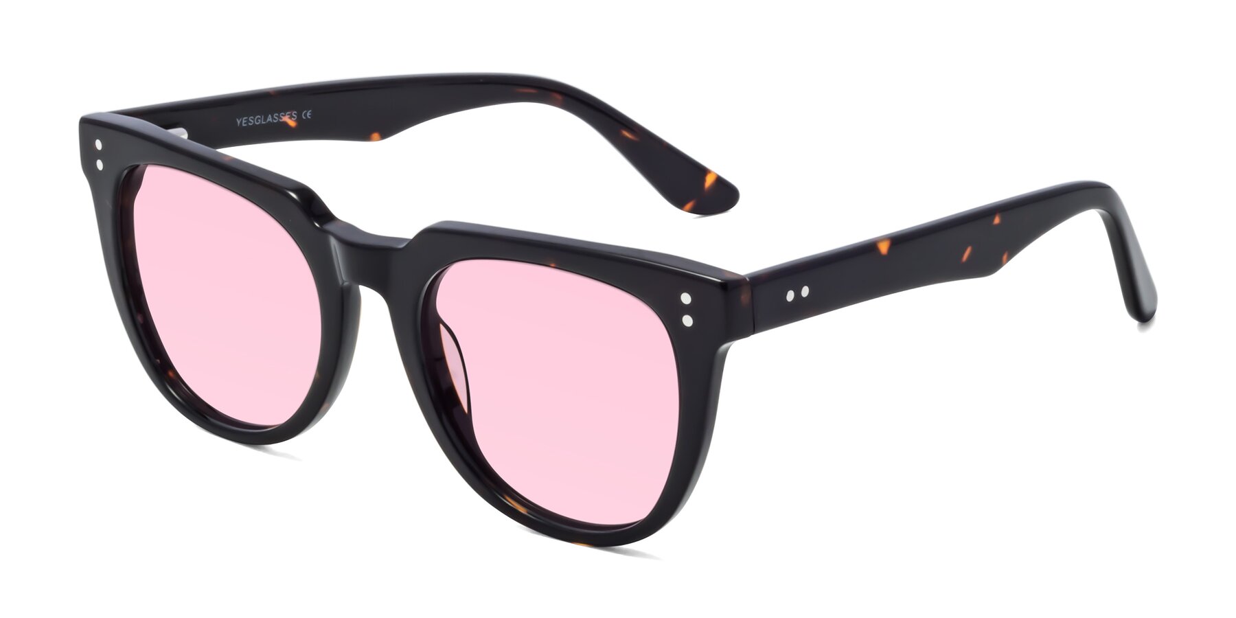 Angle of Graceful in Tortoise with Light Pink Tinted Lenses