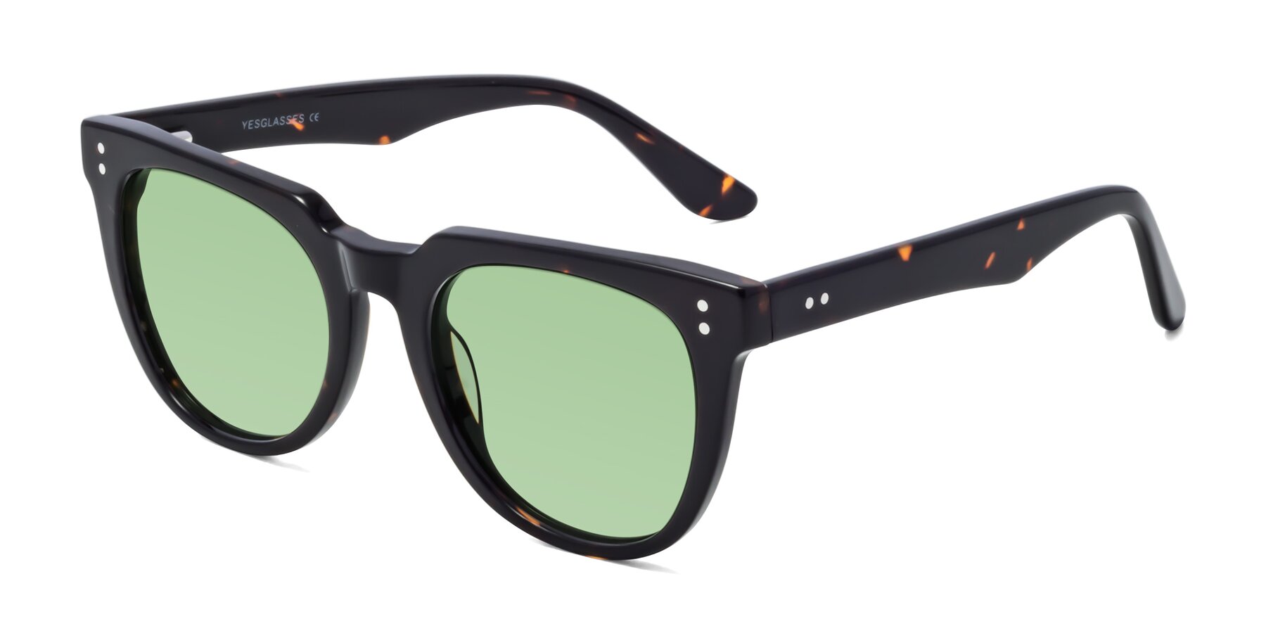 Angle of Graceful in Tortoise with Medium Green Tinted Lenses