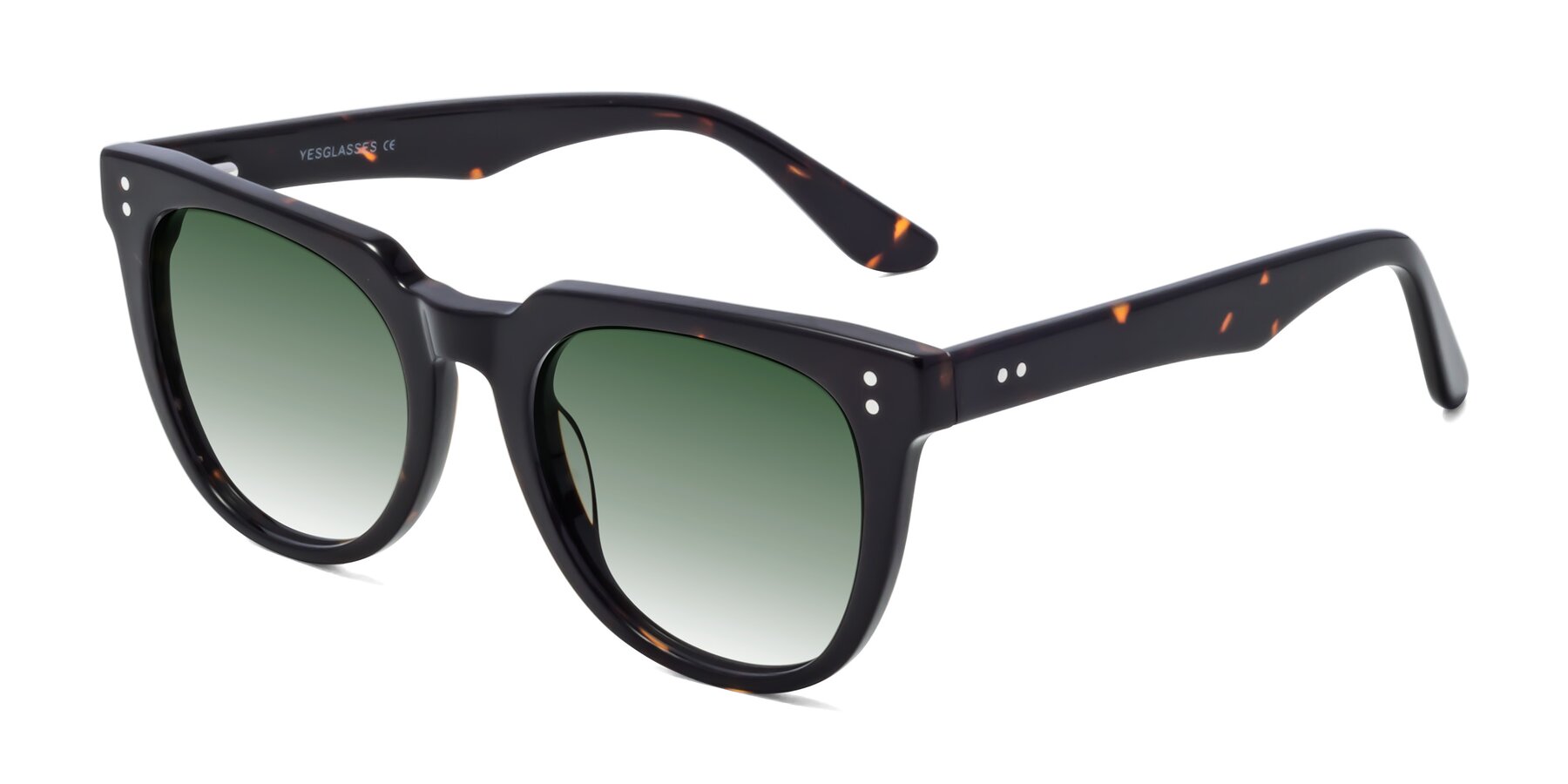 Angle of Graceful in Tortoise with Green Gradient Lenses