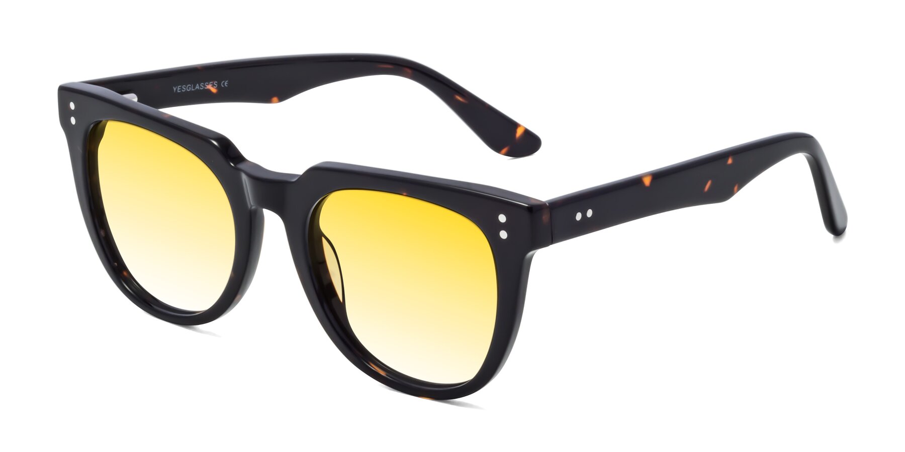 Angle of Graceful in Tortoise with Yellow Gradient Lenses