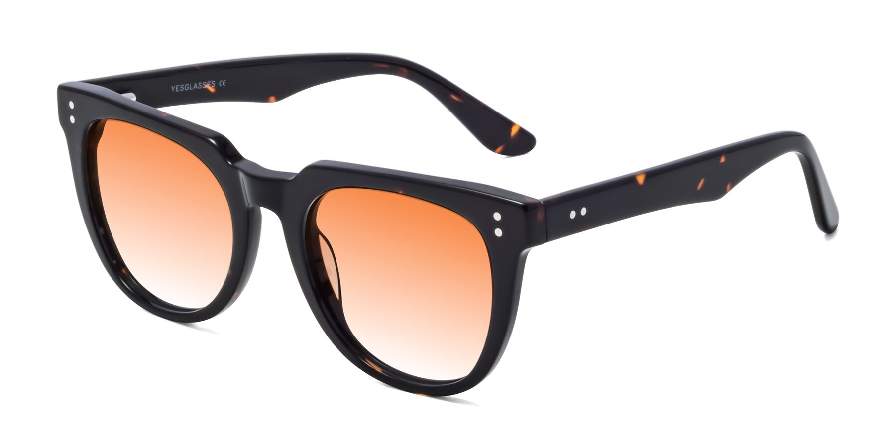 Angle of Graceful in Tortoise with Orange Gradient Lenses