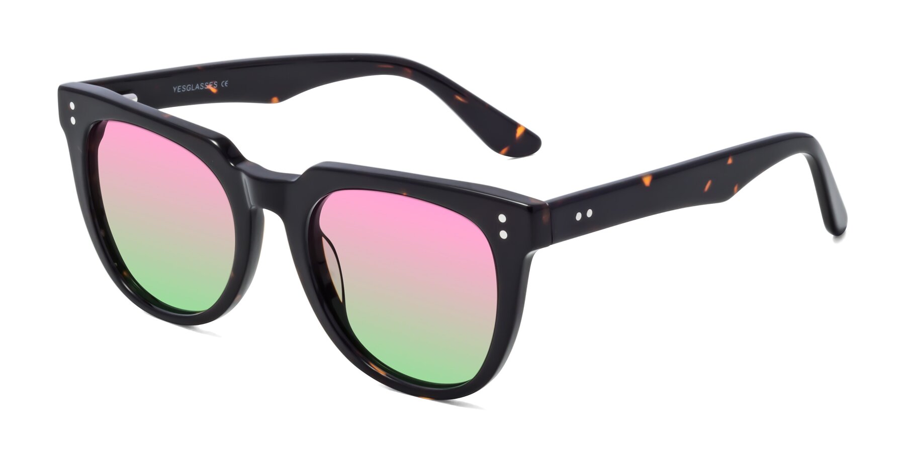 Angle of Graceful in Tortoise with Pink / Green Gradient Lenses