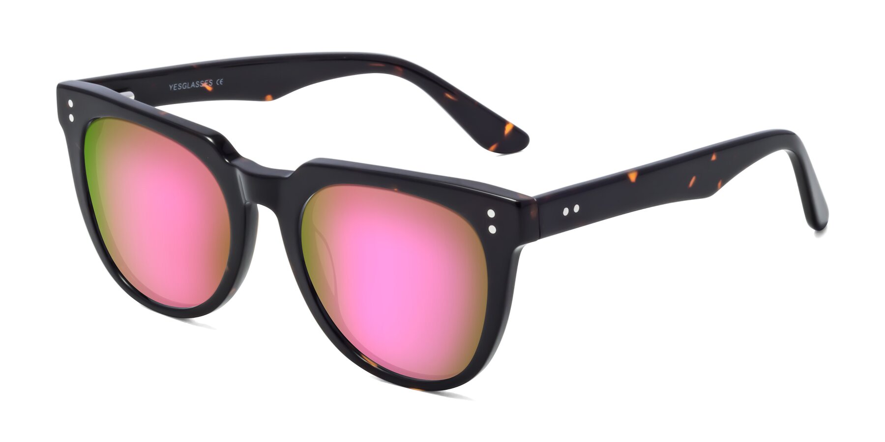 Angle of Graceful in Tortoise with Pink Mirrored Lenses