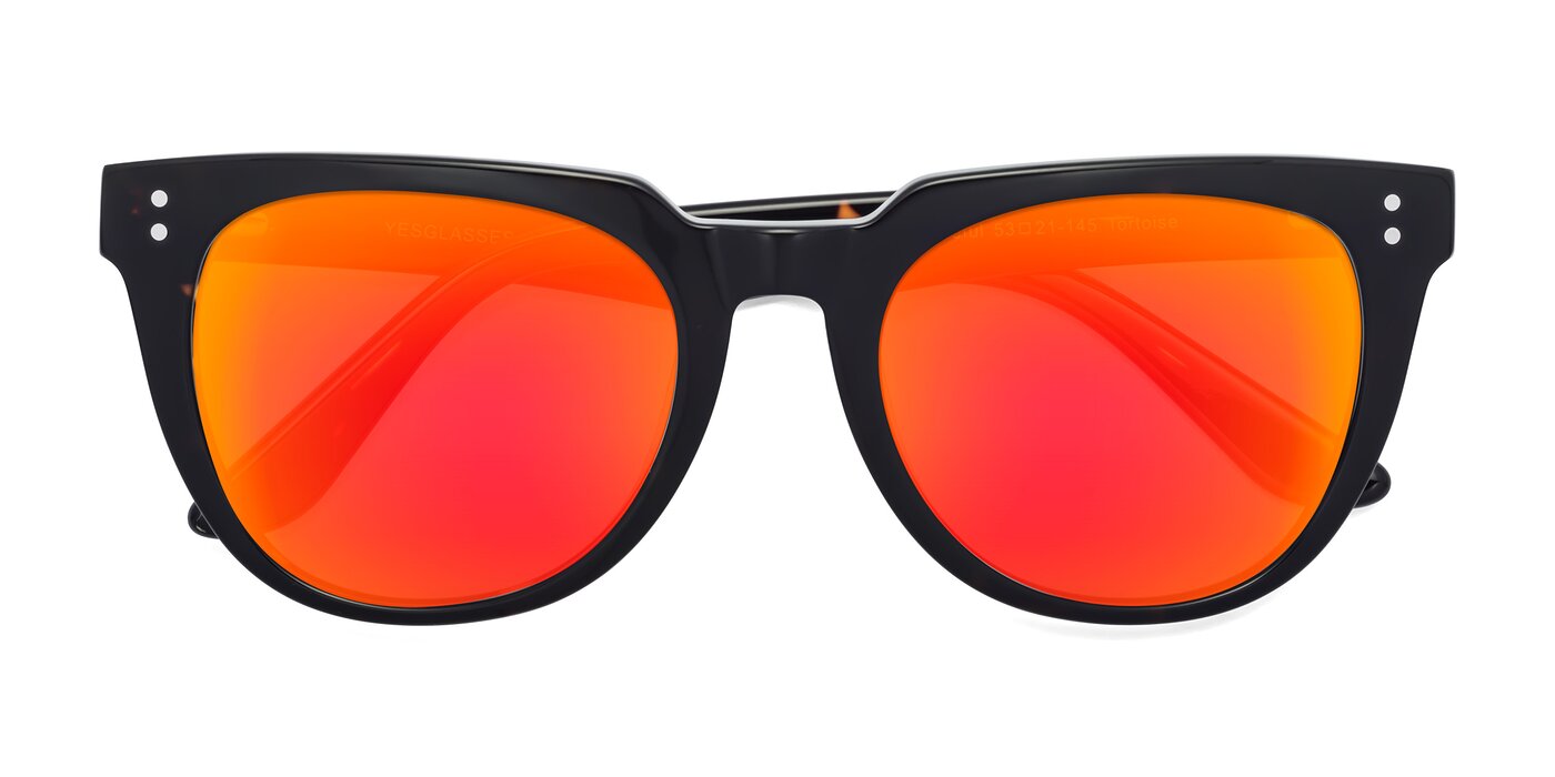 Graceful - Tortoise Flash Mirrored Sunglasses